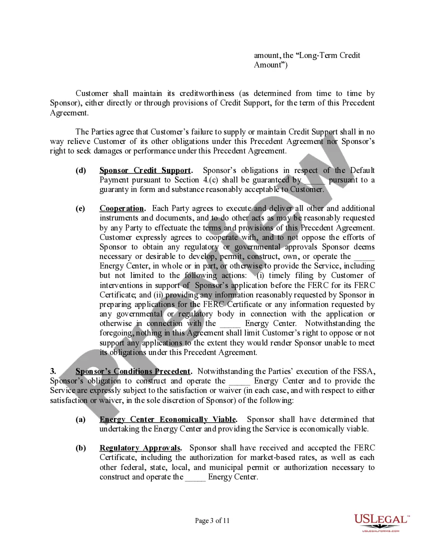 Get Precedent Agreement for Firm Natural Gas Storage Service Preview Precedent Agreement for Firm Natural Gas Storage Service