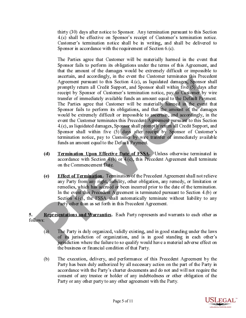 Get Precedent Agreement for Firm Natural Gas Storage Service Preview Precedent Agreement for Firm Natural Gas Storage Service