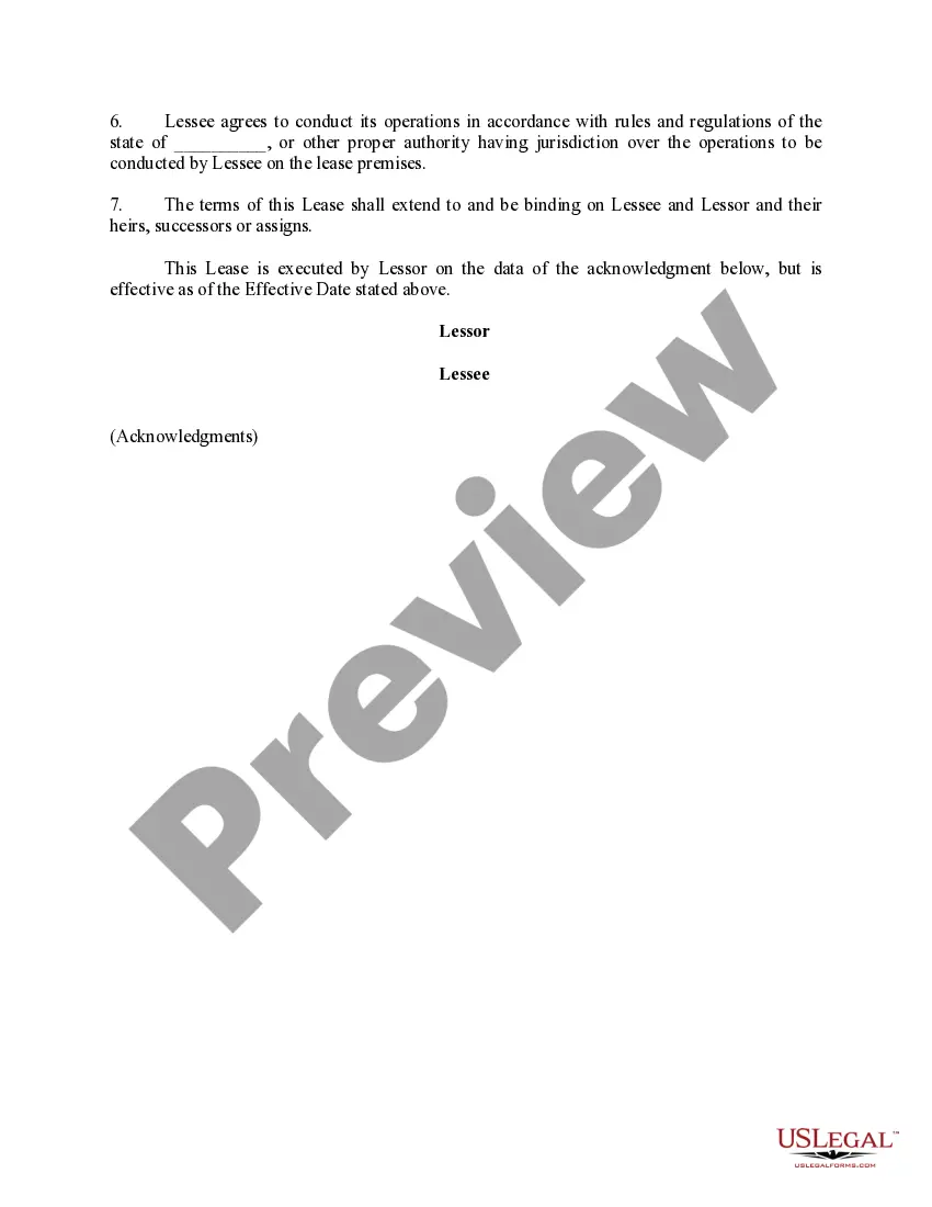 Preview Salt Water Disposal Lease (Maintained by Rentals)