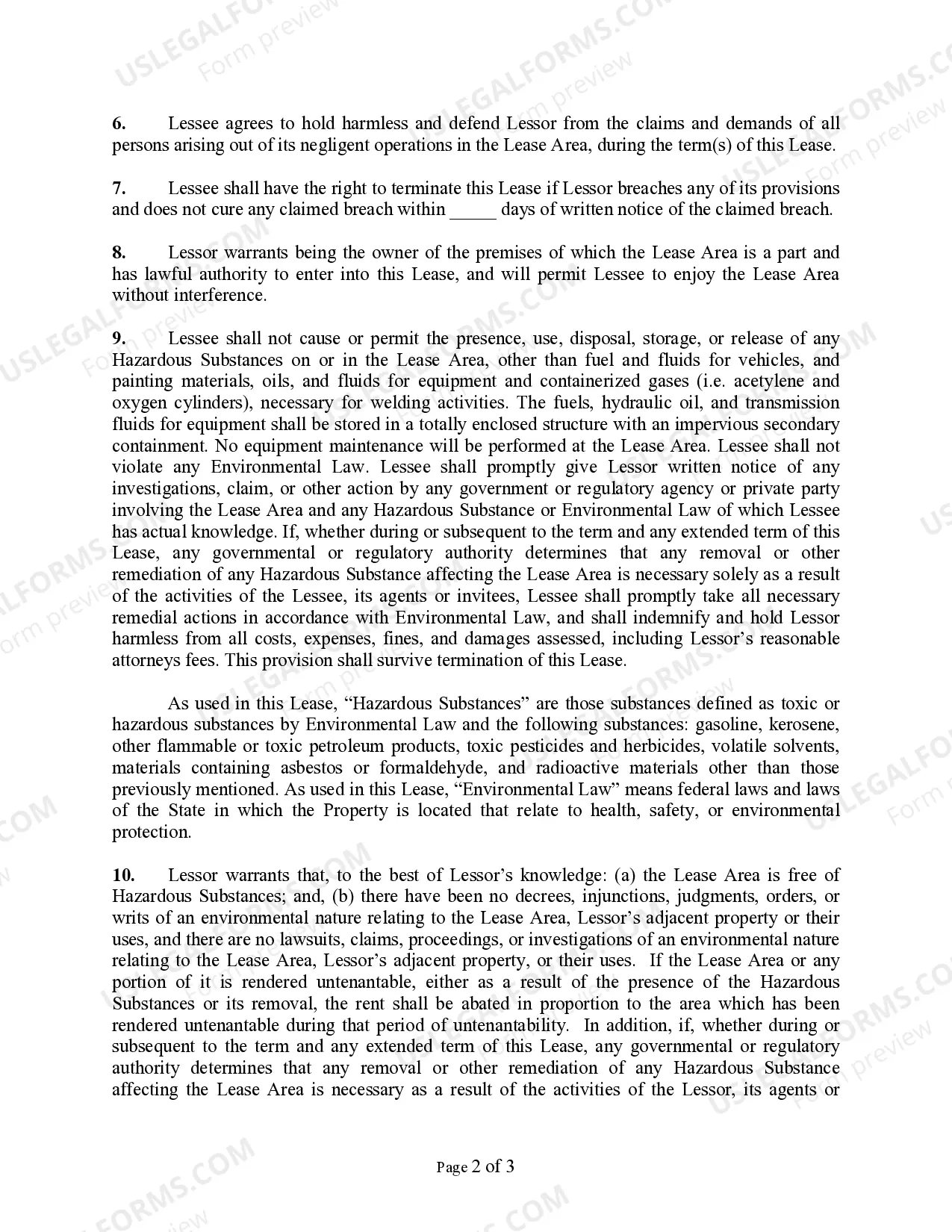 Preview Storage Yard Lease (Fiber Optic Communication System)