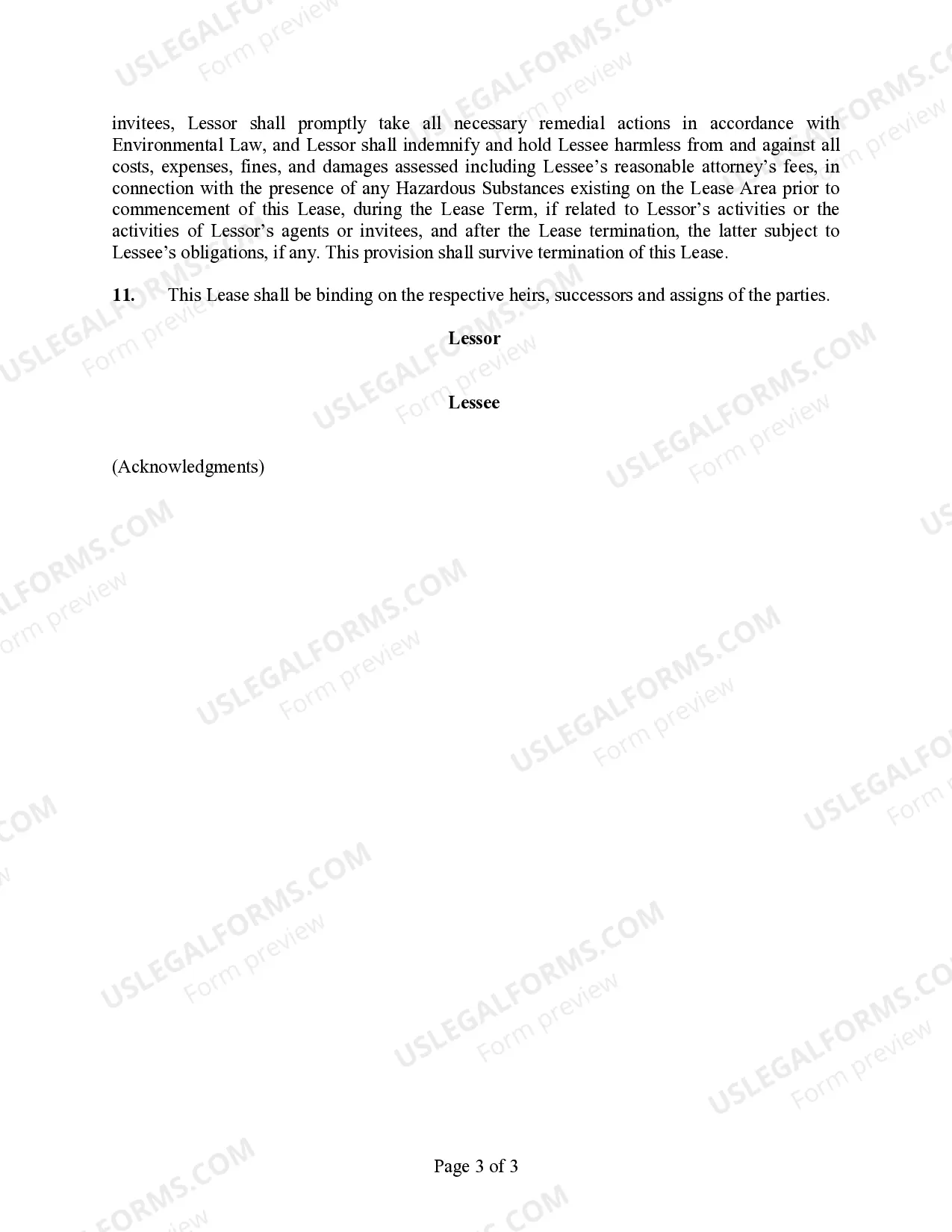 Preview Storage Yard Lease (Fiber Optic Equipment)