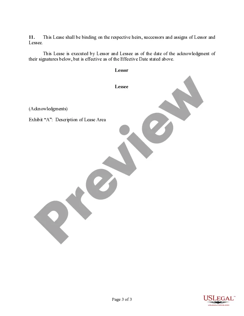 Preview Storage Yard Lease (Powerline Construction)