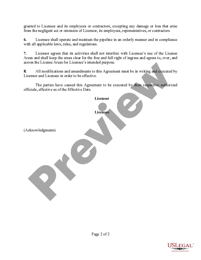 Get License Agreement (Permitting Use of Lands) Preview License Agreement (Permitting Use of Lands)