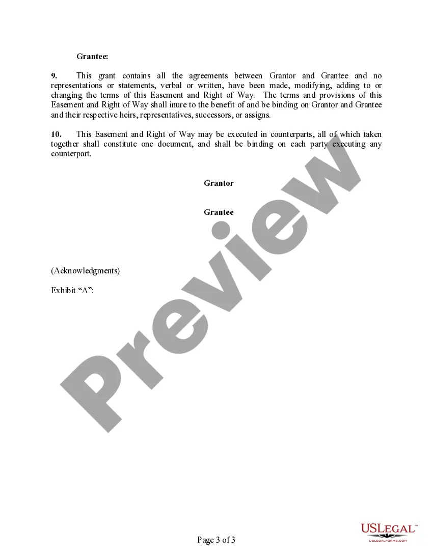 Get Easement and Right of Way (Pipeline) Preview Easement and Right of Way (Pipeline)