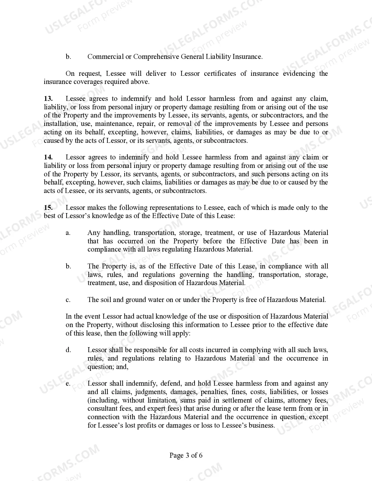 Preview Lease Agreement (For Telecommunications Facility)