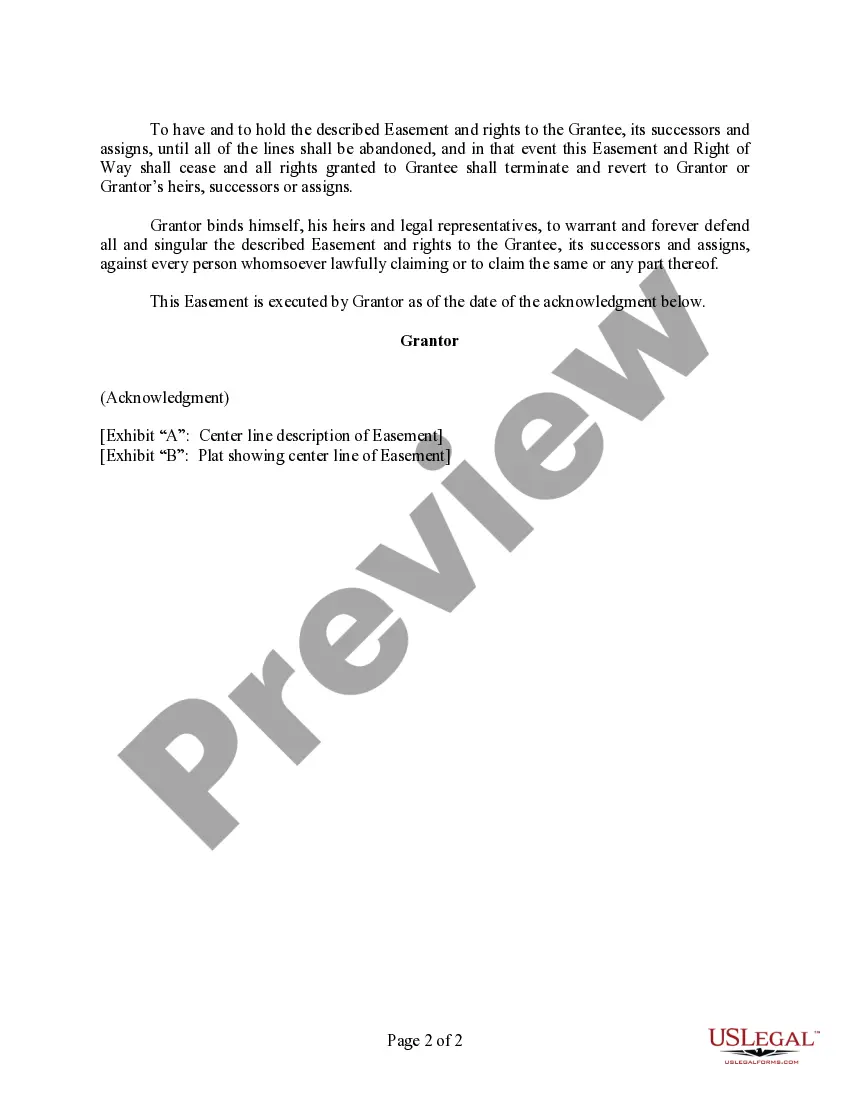 Get Easement and Right of Way (For Electrical and Communication Lines and Faciliites) Preview Easement and Right of Way (For Electrical and Communication Lines and Faciliites)