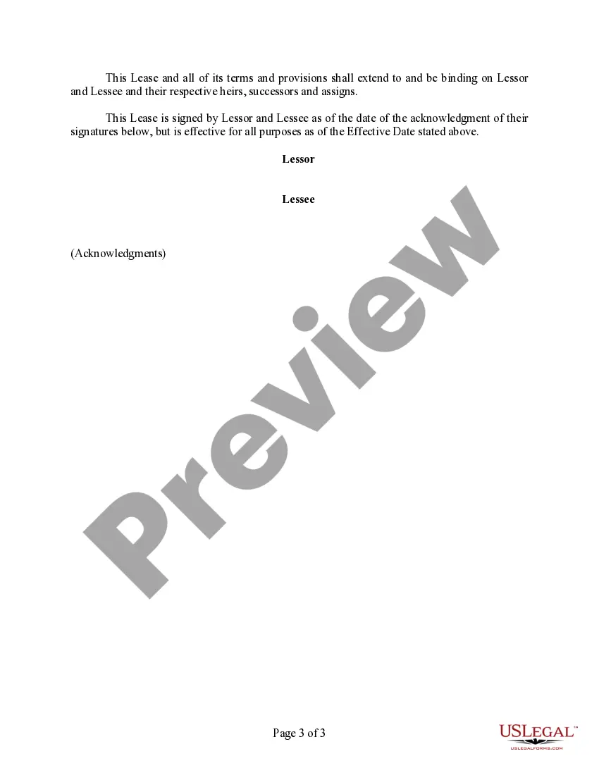 Get Surface and Salt Water Disposal Lease Well to Be Drilled by Lessee For Disposal of Water Produced by Others Preview Surface and Salt Water Disposal Lease Well to Be Drilled by Lessee For Disposal of Water Produced by Others