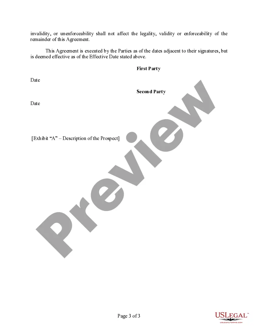 Get Confidentiality Agreement on Information About A Prospect Preview Confidentiality Agreement on Information About A Prospect