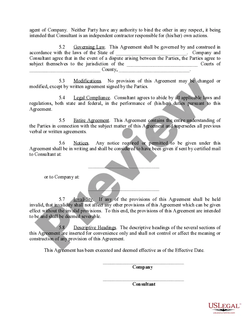 Get Consulting Agreement with Former Employee Preview Consulting Agreement with Former Employee