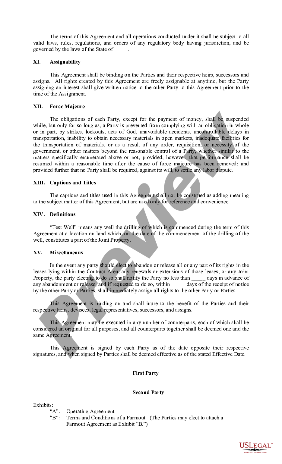 page 3 Exploration Agreement preview