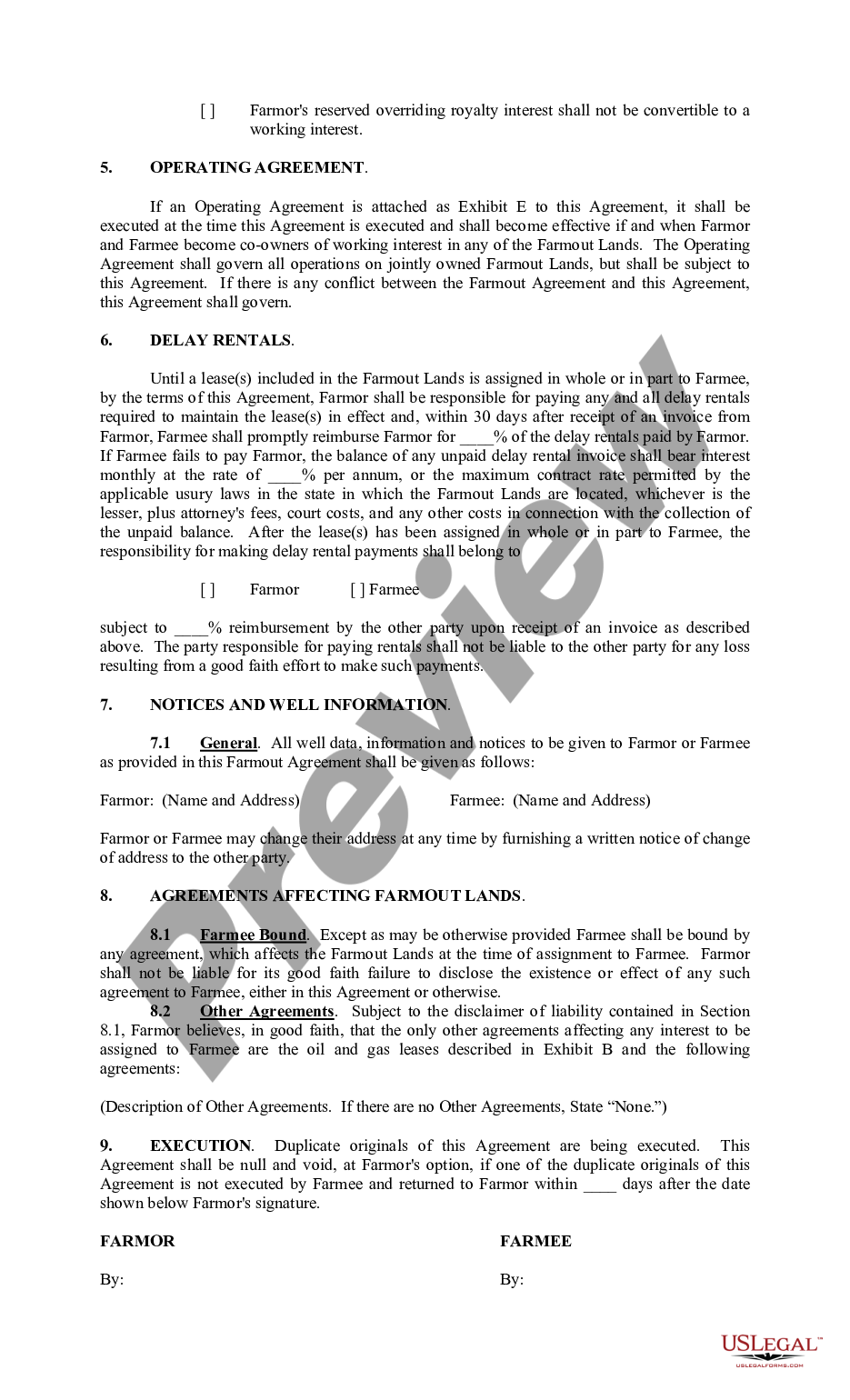 page 4 Farmout Agreement Providing For Multiple Wells with Dry Hole Earning An Assignment preview