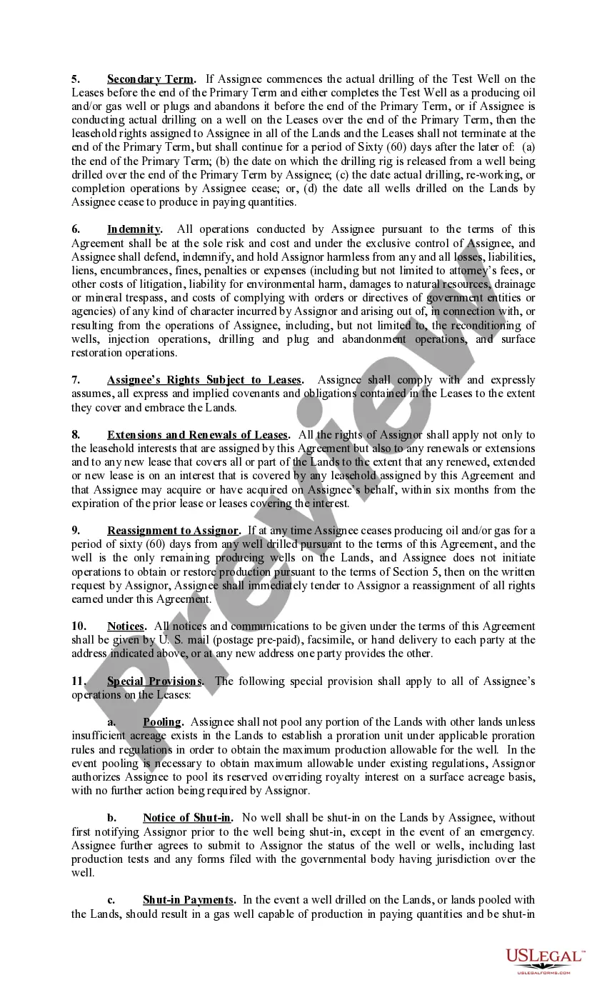 Get Term Assignment and Agreement for Nonproducing Portion of HBP Leases Preview Term Assignment and Agreement for Nonproducing Portion of HBP Leases