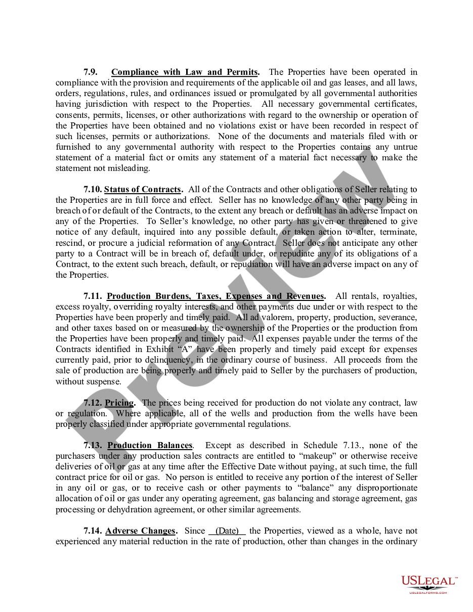 page 6 Purchase and Sale Agreement of Oil and Gas Properties and Related Assets preview
