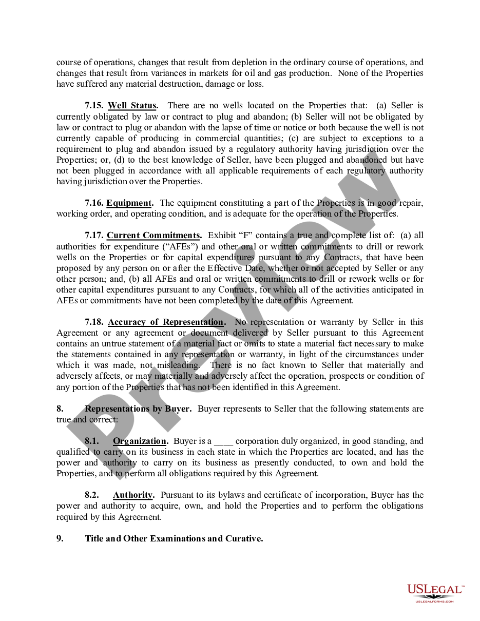 page 7 Purchase and Sale Agreement of Oil and Gas Properties and Related Assets preview