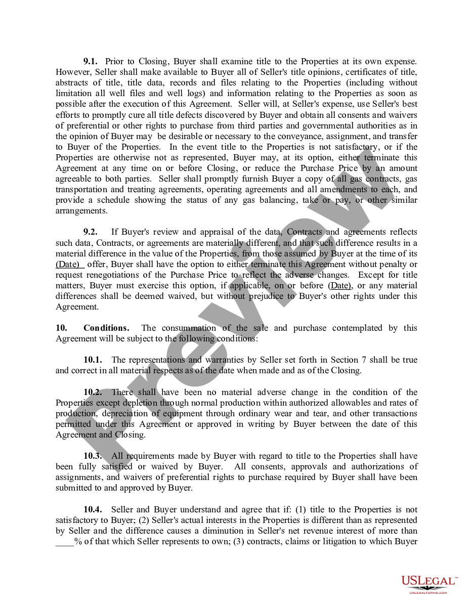 page 8 Purchase and Sale Agreement of Oil and Gas Properties and Related Assets preview