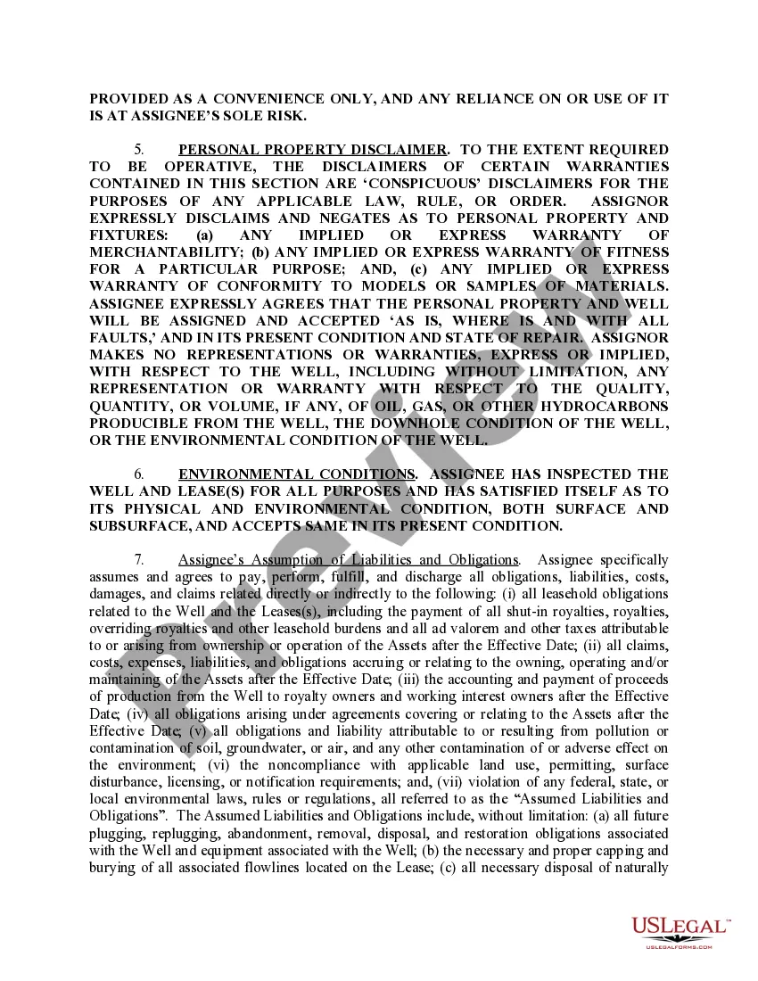 Get Wellbore Assignment, Conveyance, Bill of Sale, and Release Preview Wellbore Assignment, Conveyance, Bill of Sale, and Release