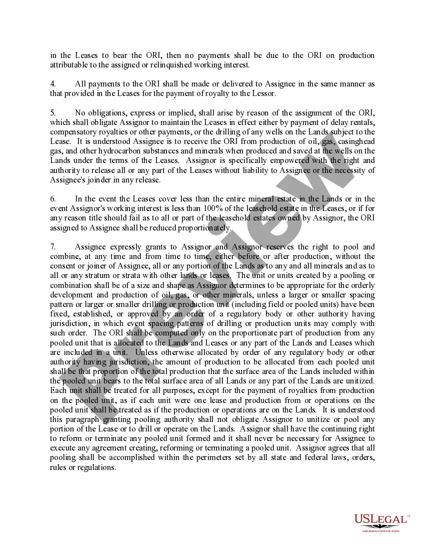Get Assignment and Conveyance of Overriding Royalty Interest Preview Assignment and Conveyance of Overriding Royalty Interest