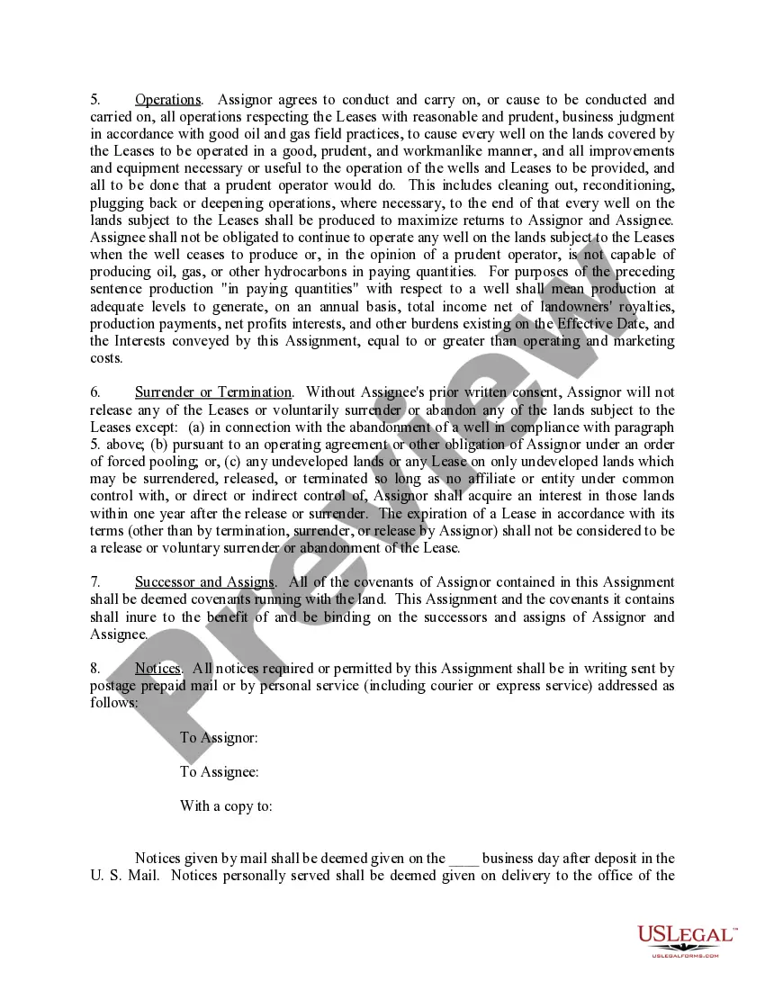 Get Assignment of Overriding Royalty Interests of a Percentage of Assignor's Net Revenue Interest, After Deductions of Certain Costs - Effectively A Net Profits Preview Assignment of Overriding Royalty Interests of a Percentage of Assignor's Net Revenue Interest, After Deductions of Certain Costs - Effectively A Net Profits