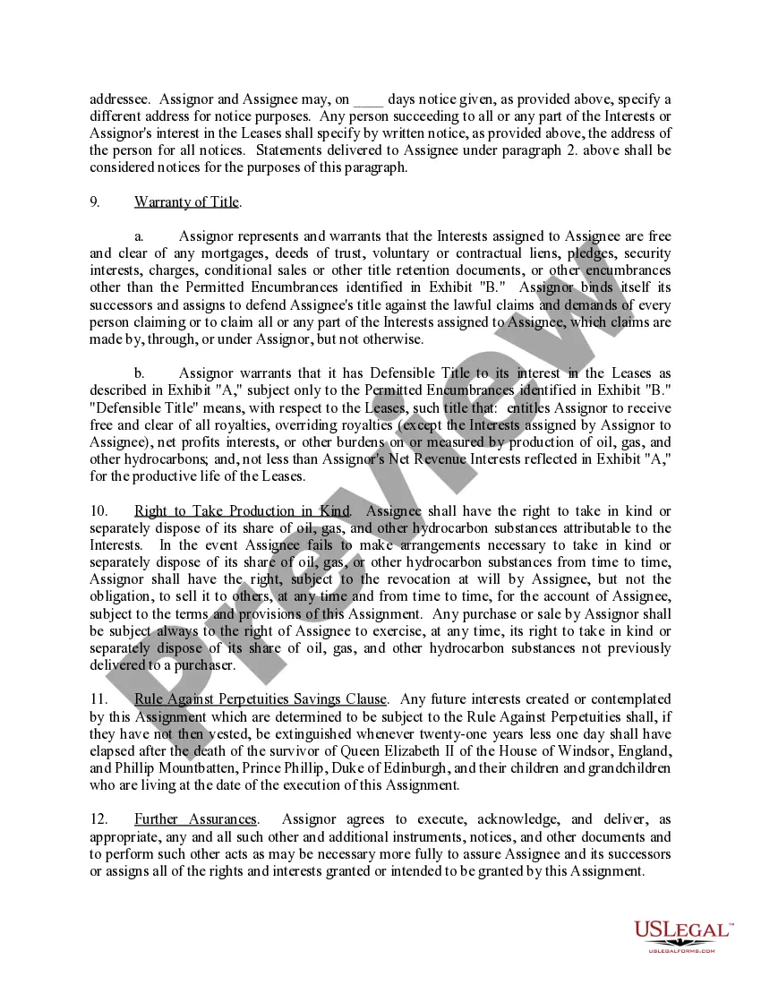 Get Assignment of Overriding Royalty Interests of a Percentage of Assignor's Net Revenue Interest, After Deductions of Certain Costs - Effectively A Net Profits Preview Assignment of Overriding Royalty Interests of a Percentage of Assignor's Net Revenue Interest, After Deductions of Certain Costs - Effectively A Net Profits
