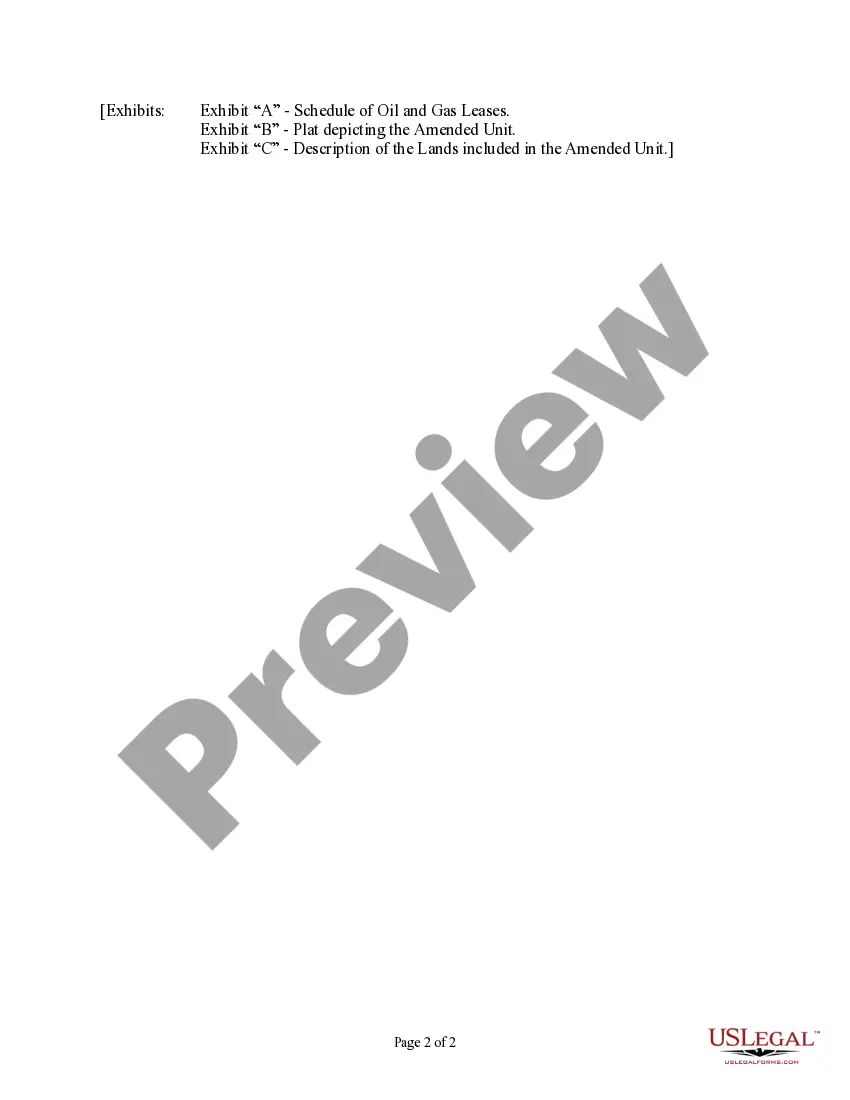 Get Amendment to Pooled Unit Designation Preview Amendment to Pooled Unit Designation