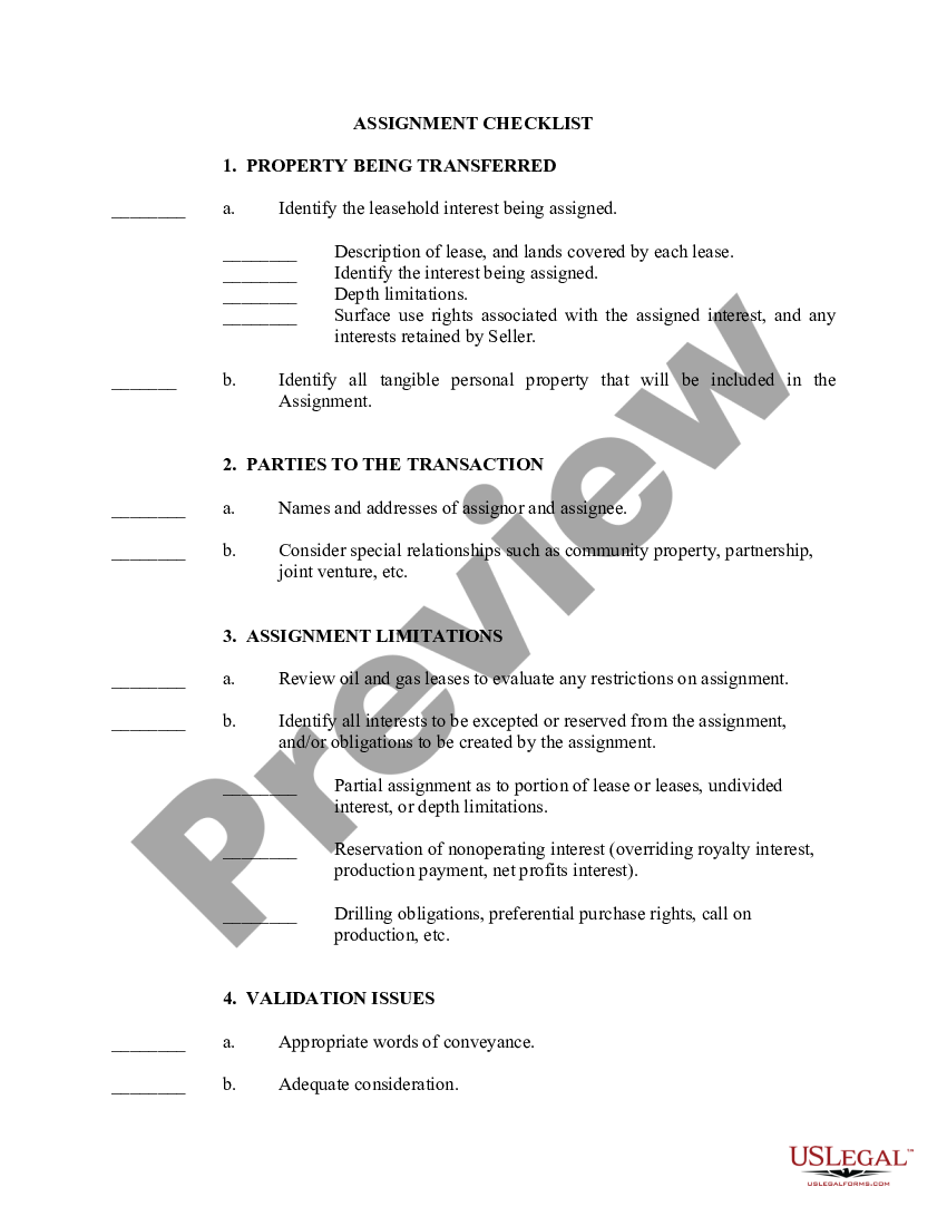 assignment legal requirements