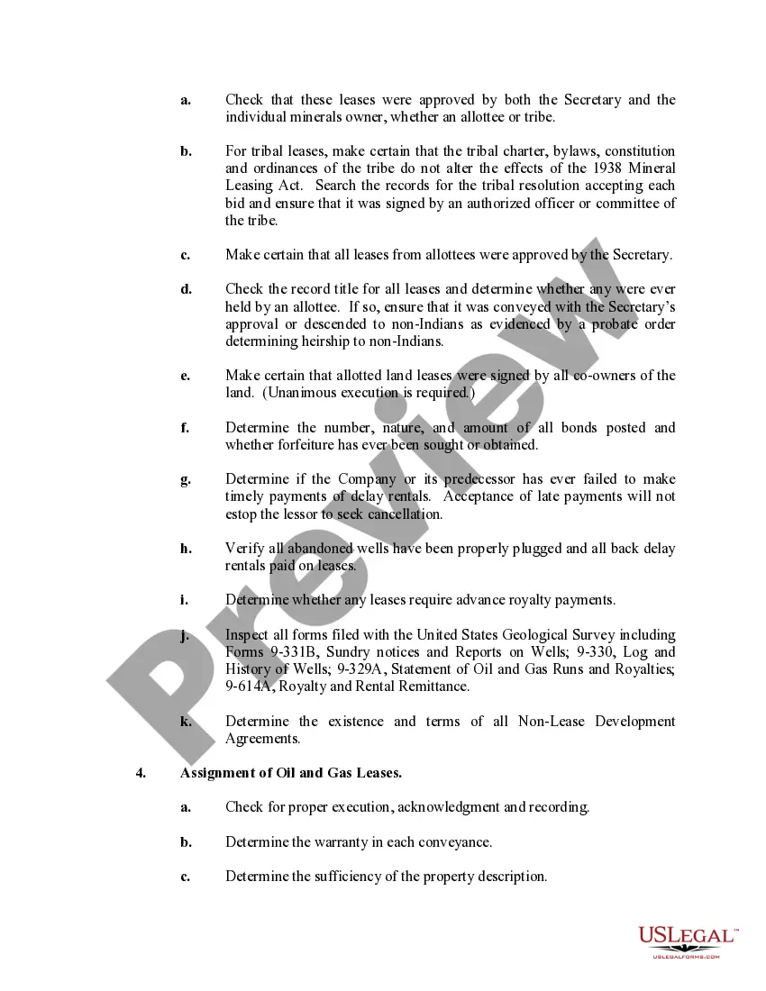 Get Due Diligence Overview Oil and Gas Properties Preview Due Diligence Overview Oil and Gas Properties