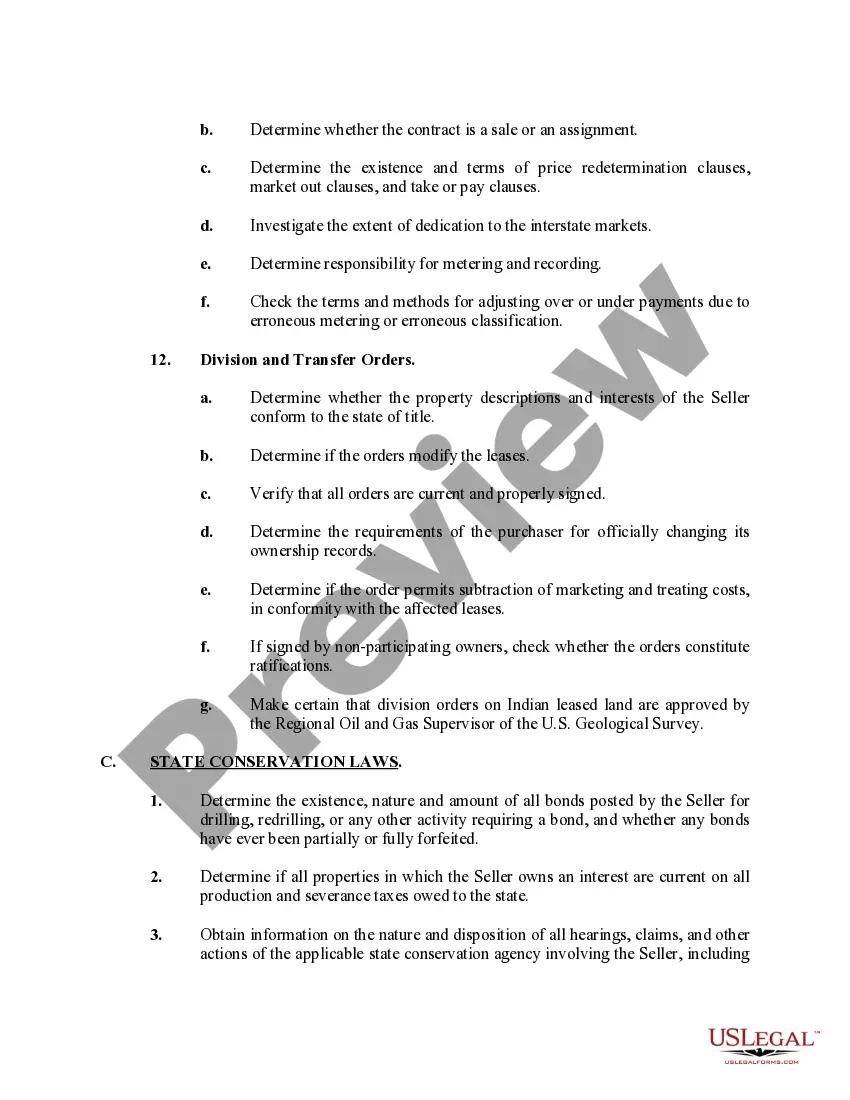 Get Due Diligence Overview Oil and Gas Properties Preview Due Diligence Overview Oil and Gas Properties