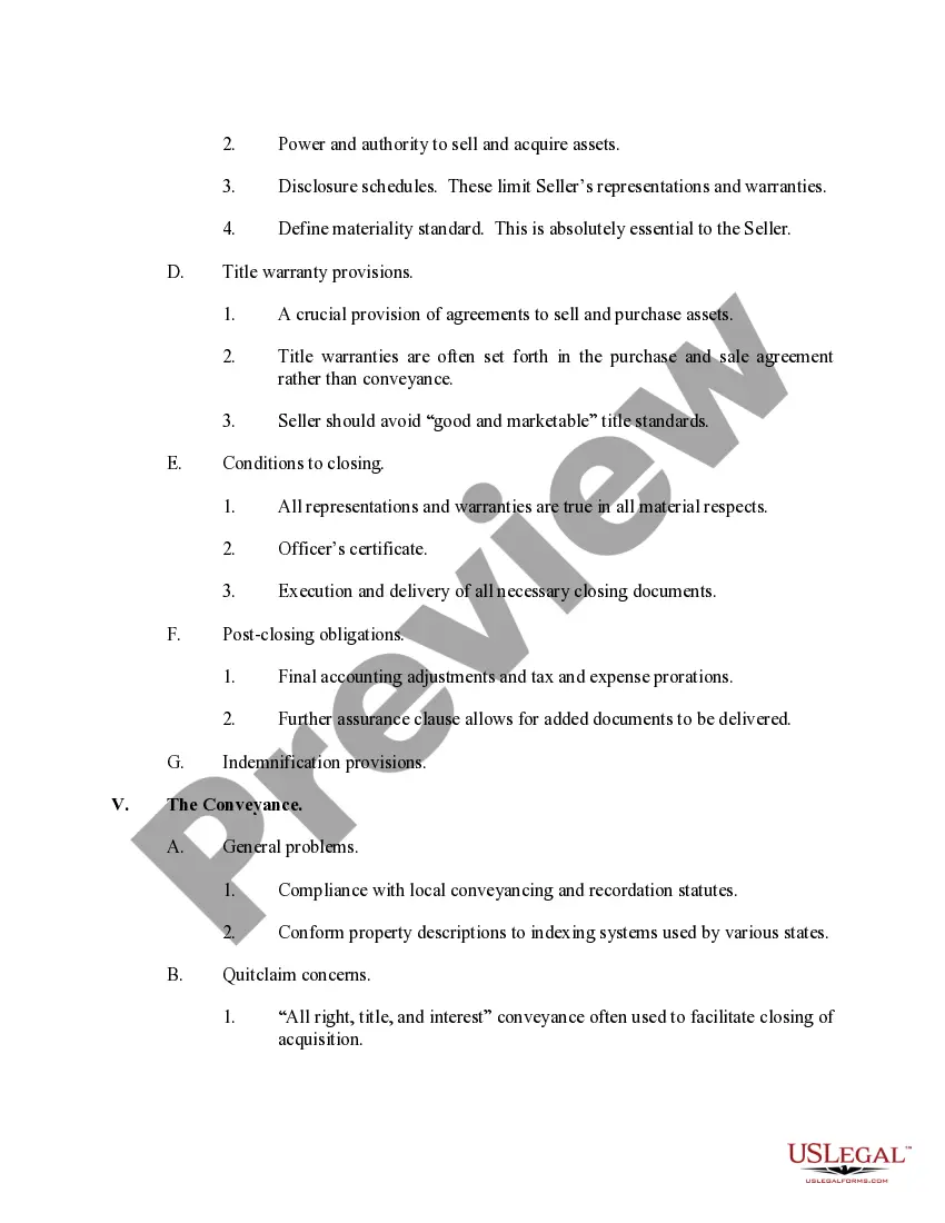 Get Outline of the Acquisition Process Representing Sellers and Buyers in the Sale of Producing Properties Preview Outline of the Acquisition Process Representing Sellers and Buyers in the Sale of Producing Properties