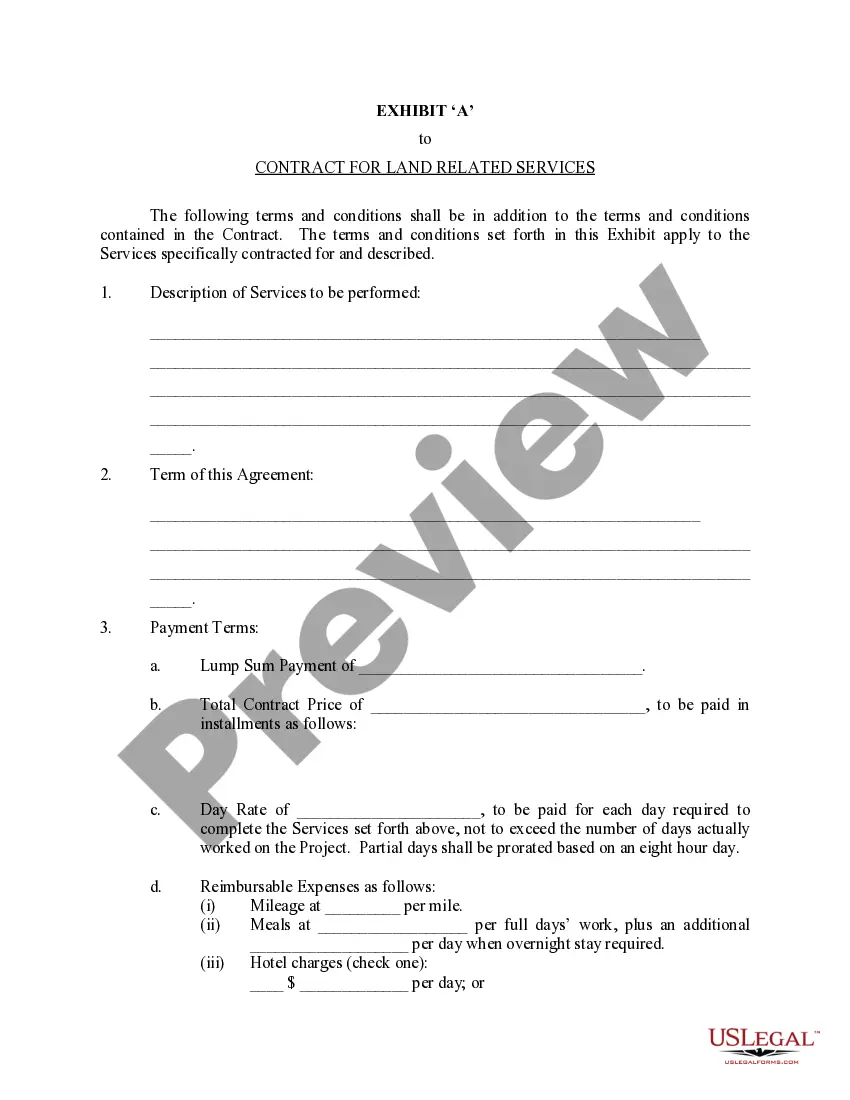 Get Contract For Land Related Services Preview Contract For Land Related Services