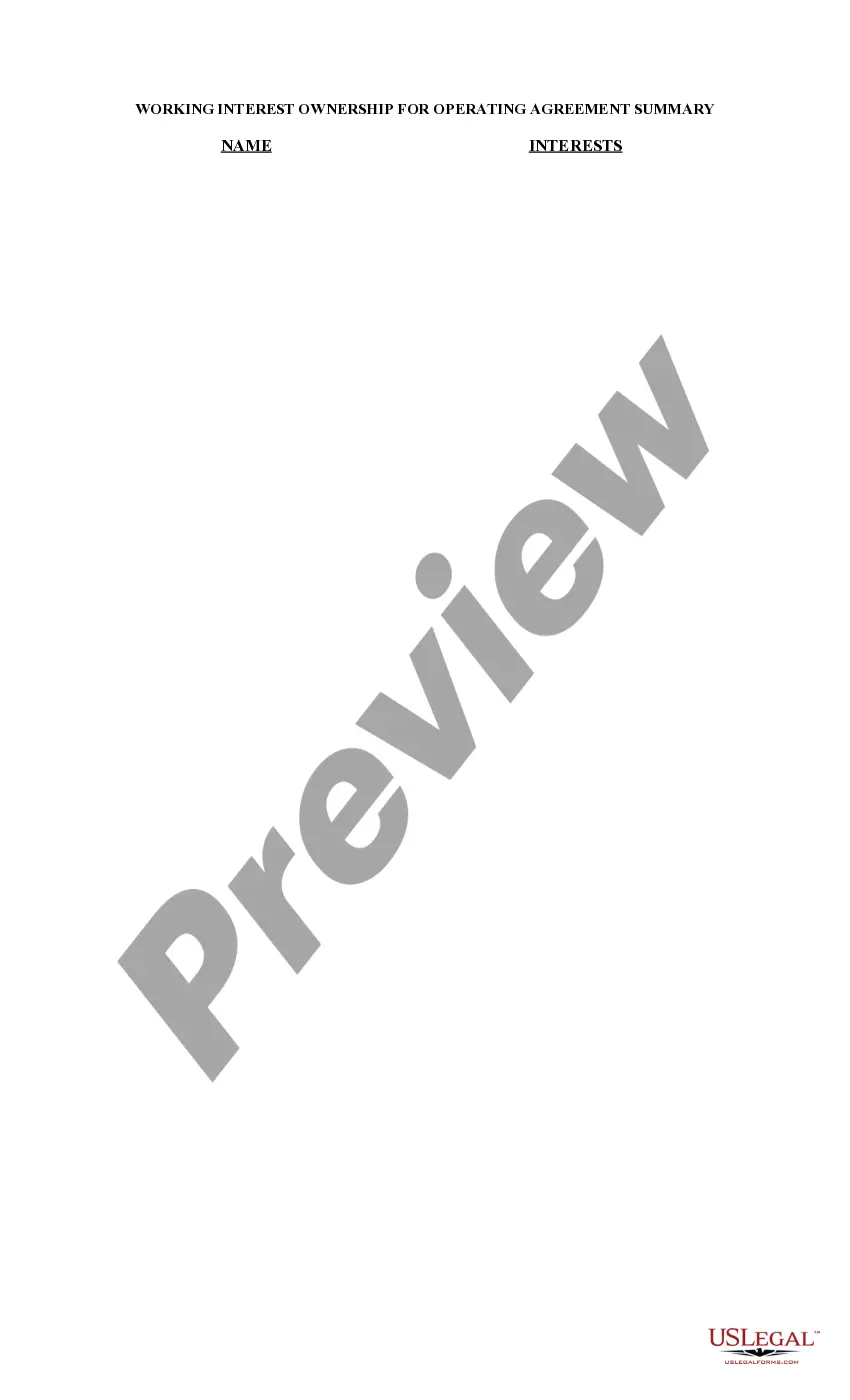 Get Operating Agreement Summary Preview Operating Agreement Summary