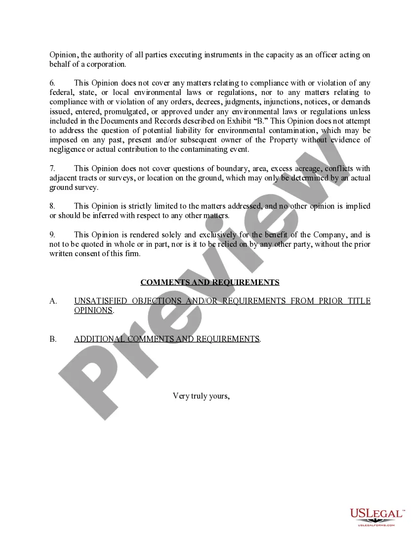 Preview Limited Title Opinion