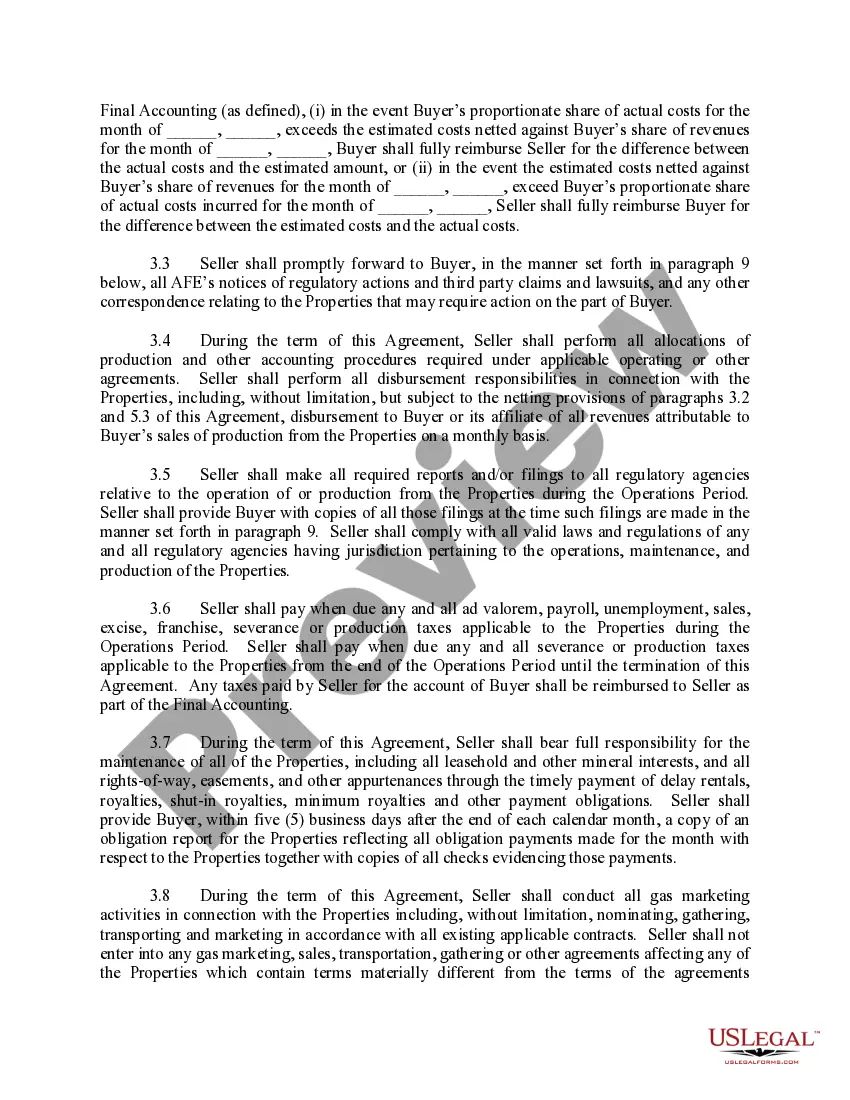 Get Contract Service Agreement when Seller Continues to Operate Properties Sold to Buyer Preview Contract Service Agreement when Seller Continues to Operate Properties Sold to Buyer