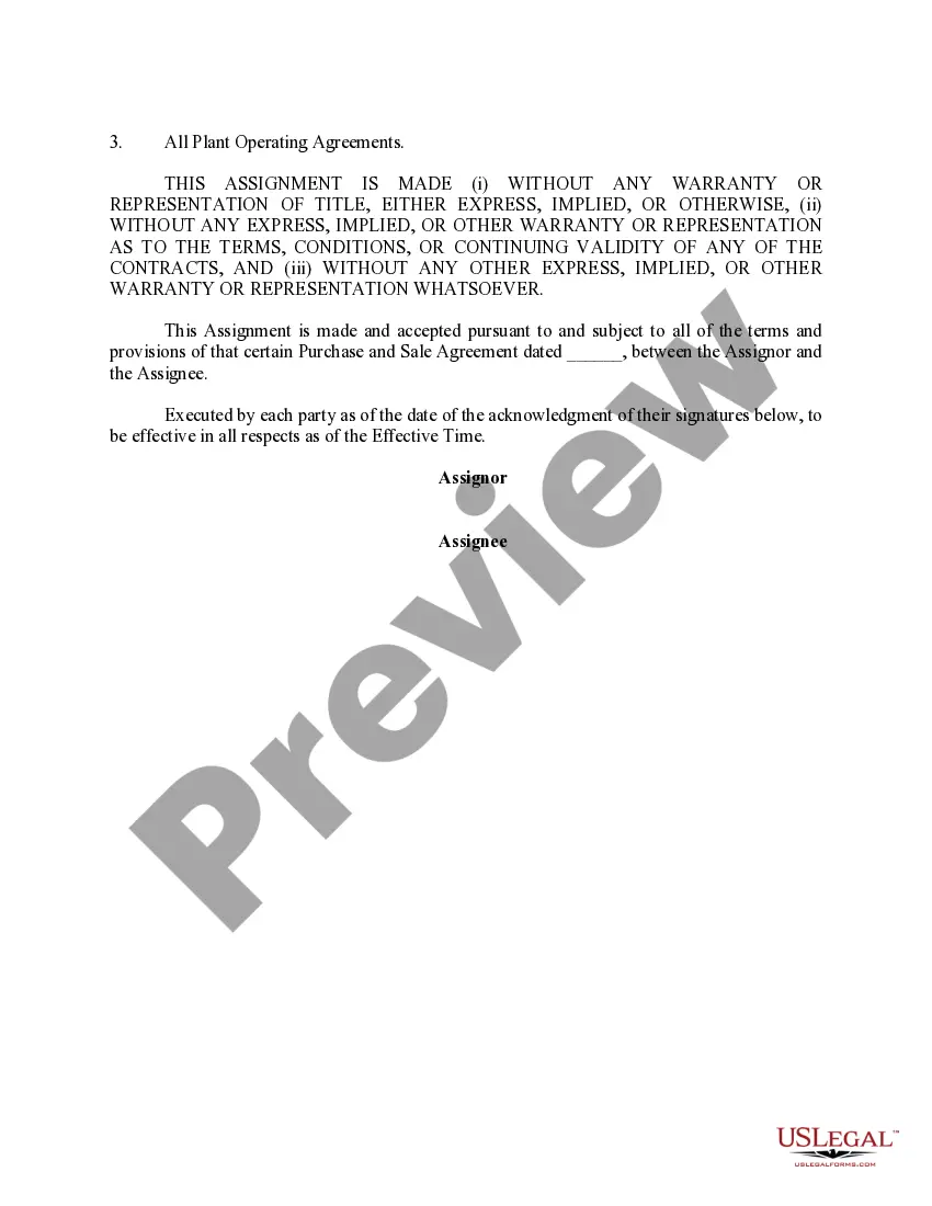Get Assignment of Contracts Relating to Sale of A Gas Plant Preview Assignment of Contracts Relating to Sale of A Gas Plant