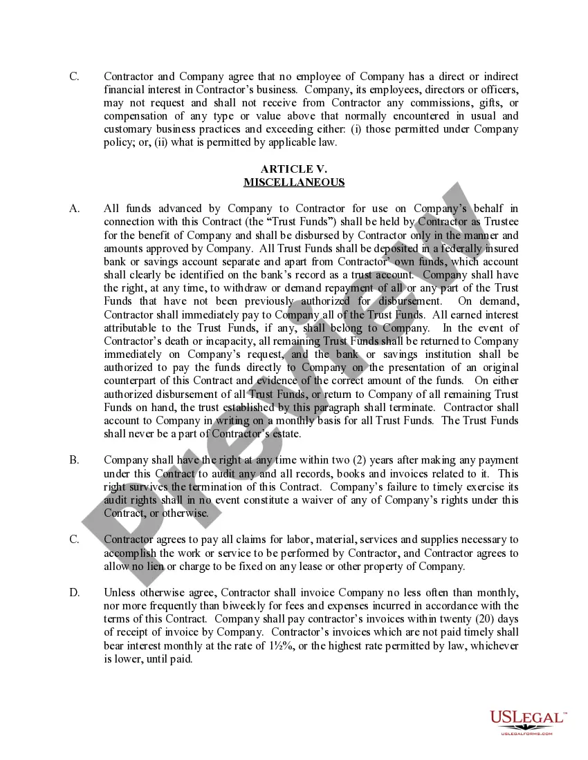 Get Master Land Services Contract Preview Master Land Services Contract
