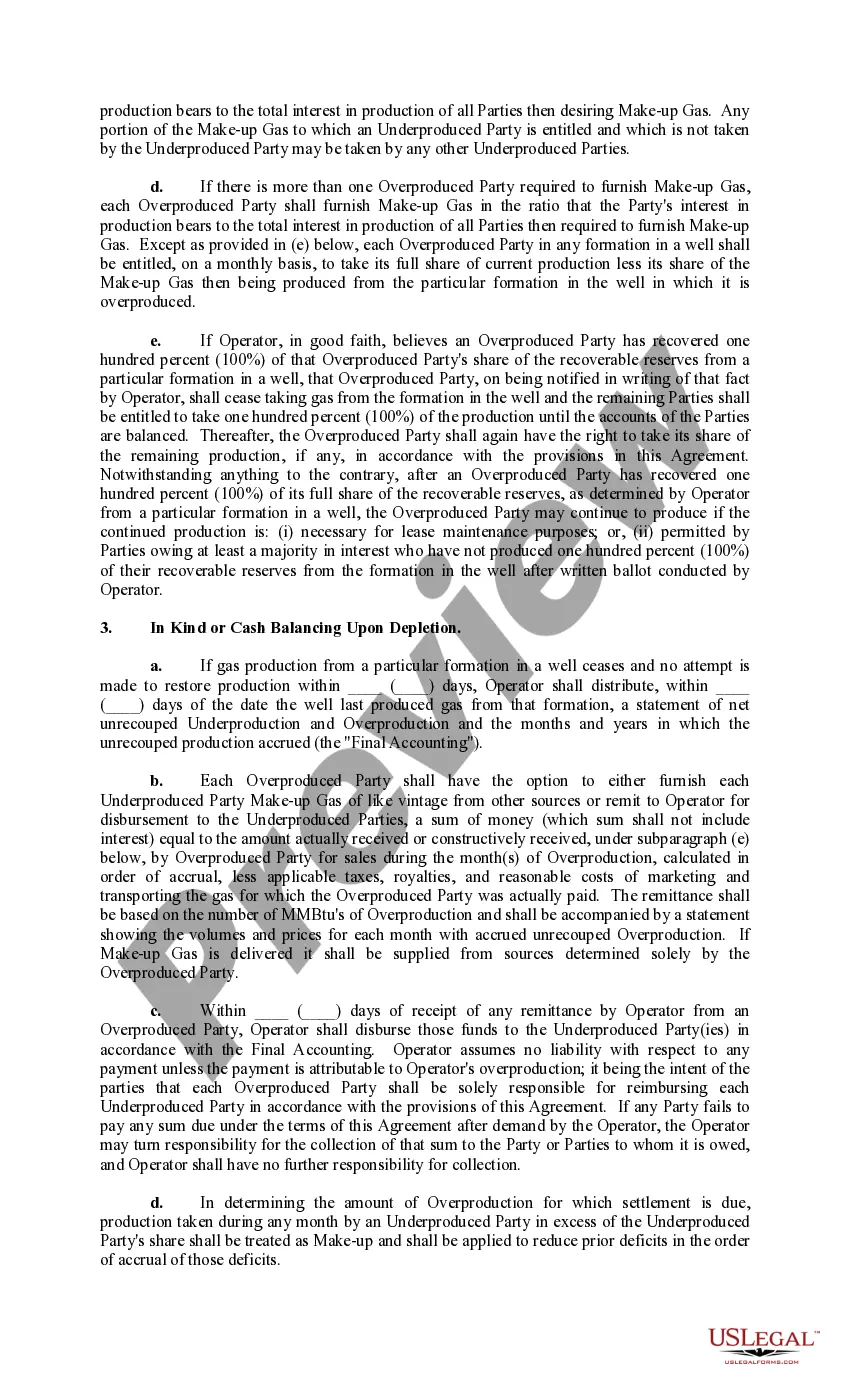 Get Exhibit E to Operating Agreement Gas Balancing Agreement - Form 3 Preview Exhibit E to Operating Agreement Gas Balancing Agreement - Form 3