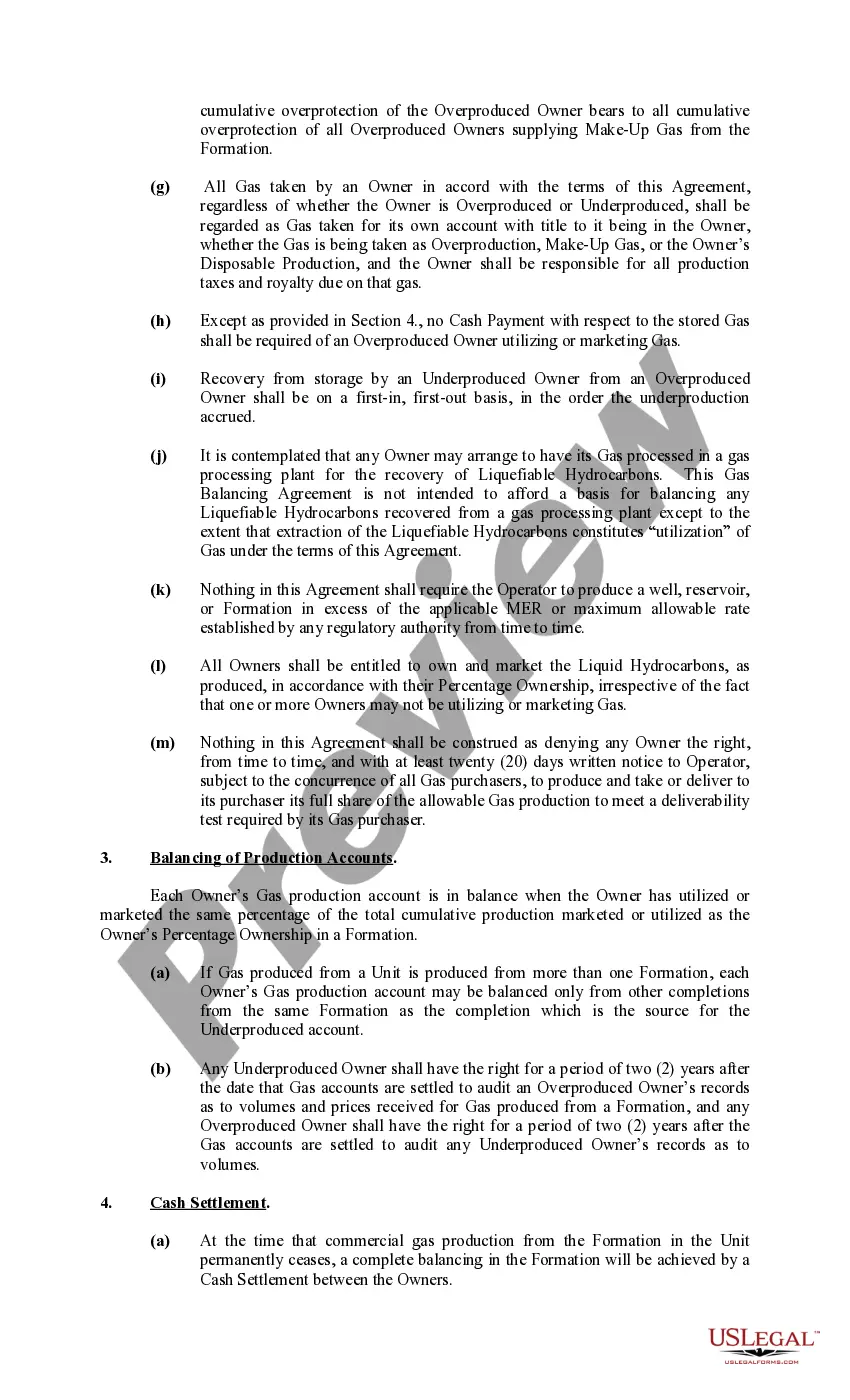 Get Exhibit E to Operating Agreement Gas Balancing Agreement - Form 5 Preview Exhibit E to Operating Agreement Gas Balancing Agreement - Form 5