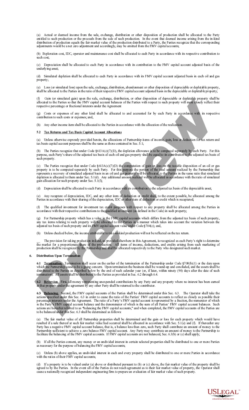 Preview Exhibit G to Operating Agreement Tax Partnership Agreement