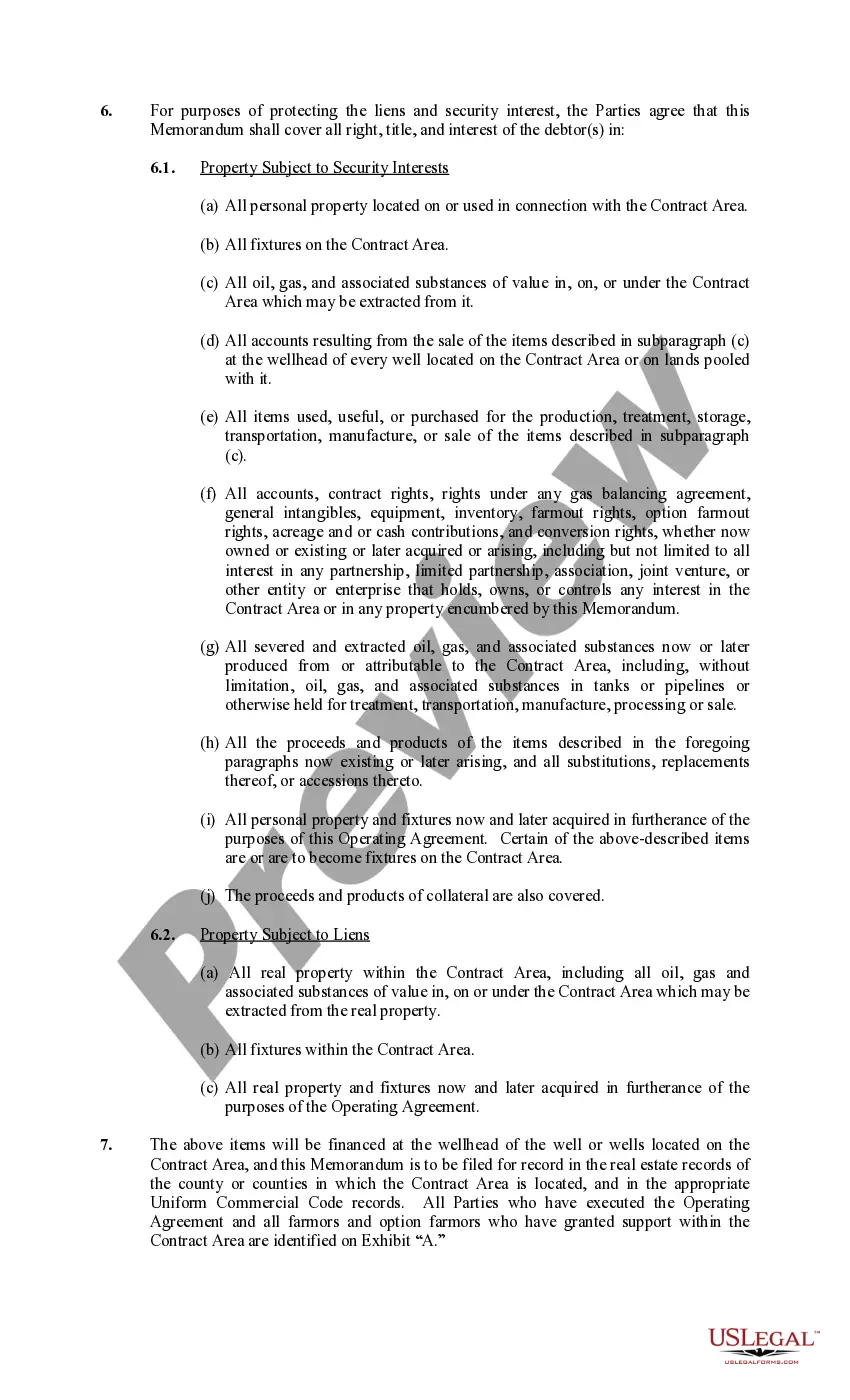 Get Exhibit H to Operating Agreement Memorandum of Operating Agreement and Financing Statement - Form 1 Preview Exhibit H to Operating Agreement Memorandum of Operating Agreement and Financing Statement - Form 1