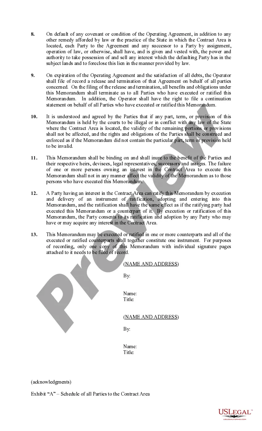 Get Exhibit H to Operating Agreement Memorandum of Operating Agreement and Financing Statement - Form 1 Preview Exhibit H to Operating Agreement Memorandum of Operating Agreement and Financing Statement - Form 1