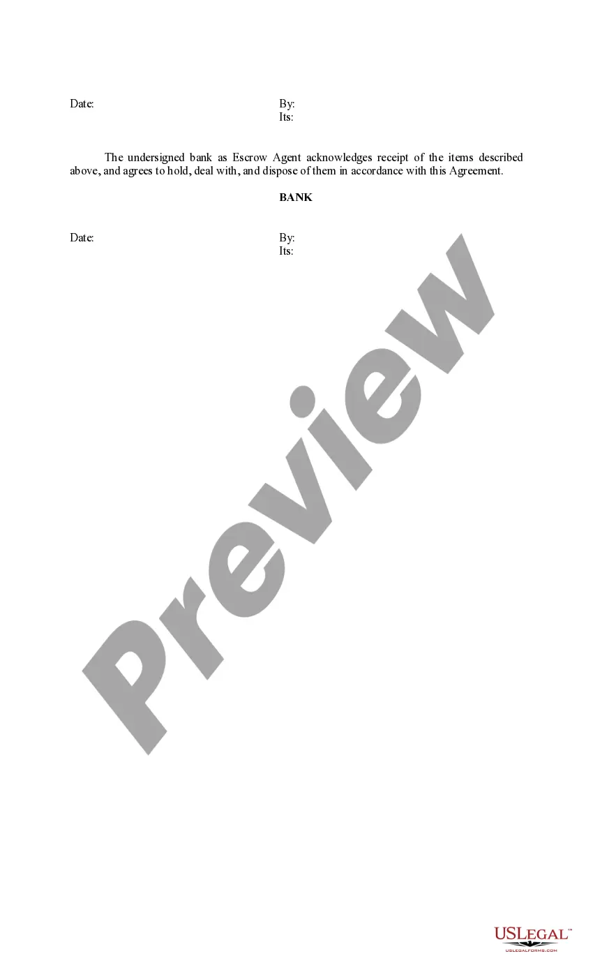 Get Exhibit to Operating Agreement Escrow Agreement Preview Exhibit to Operating Agreement Escrow Agreement