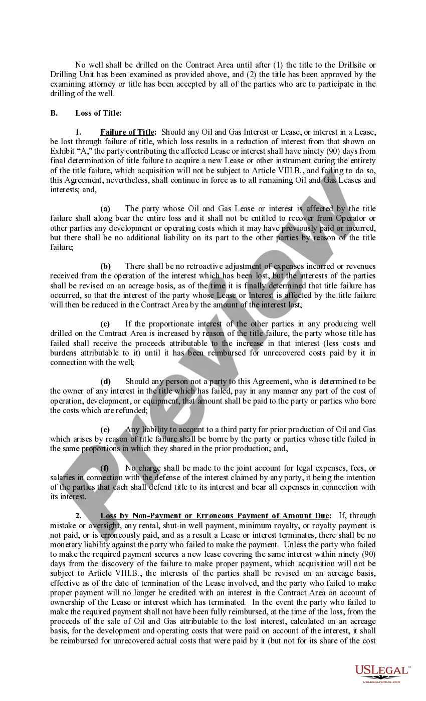 Get Joint Operating Agreement 82 Revised Preview Joint Operating Agreement 82 Revised