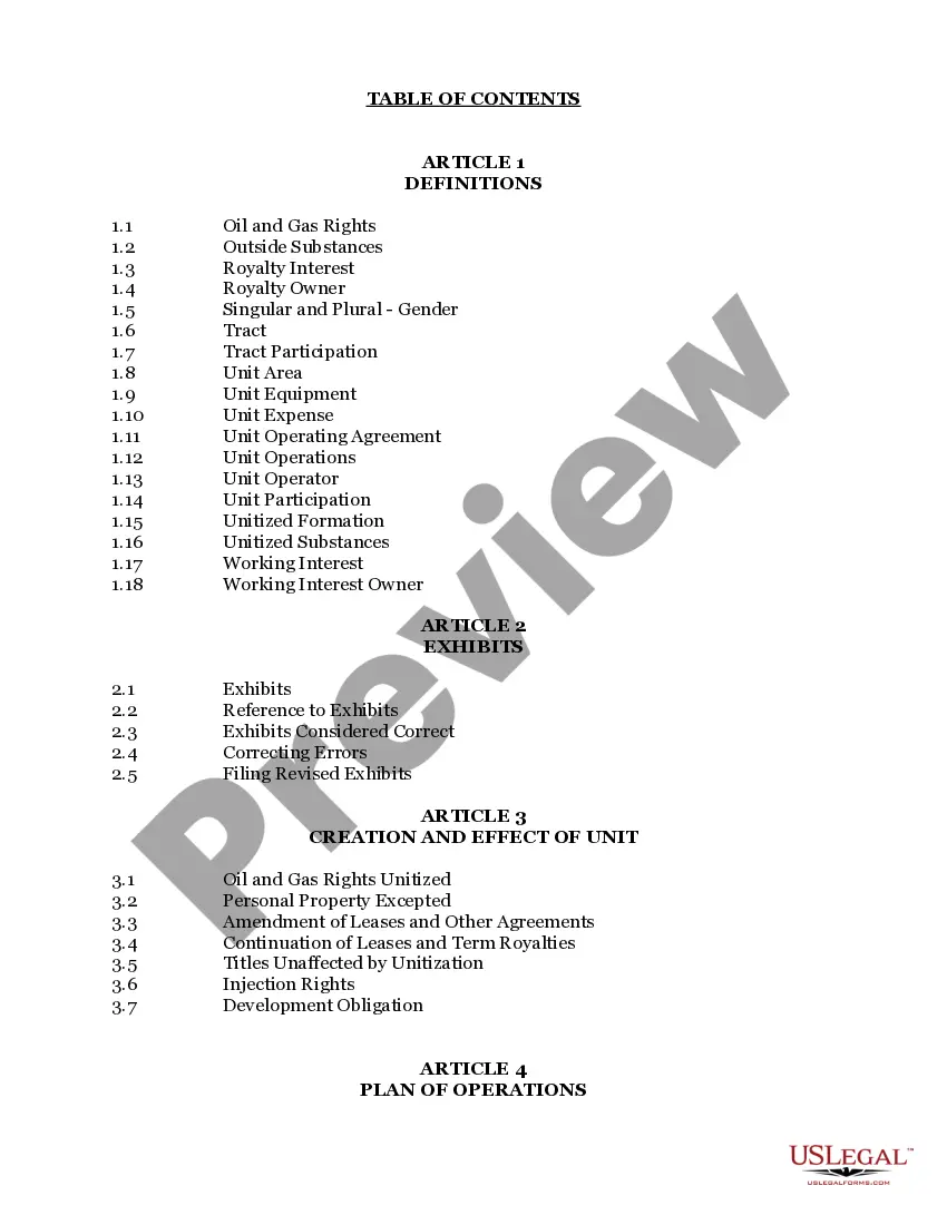 Get Unit Agreement Preview Unit Agreement