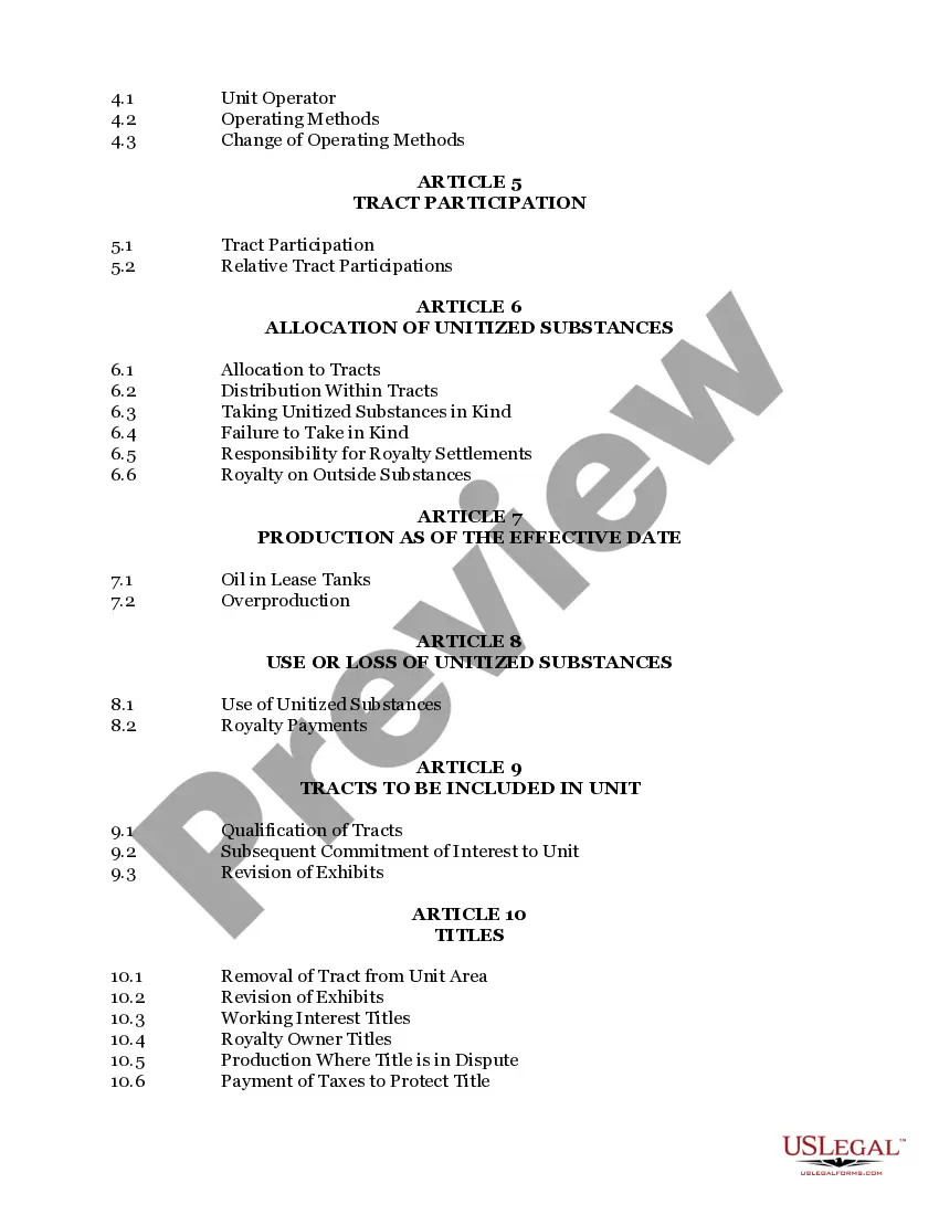Get Unit Agreement Preview Unit Agreement
