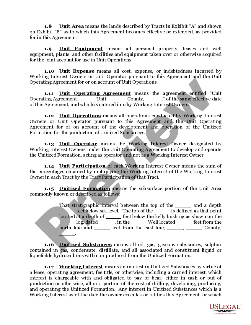 Get Unit Agreement Preview Unit Agreement