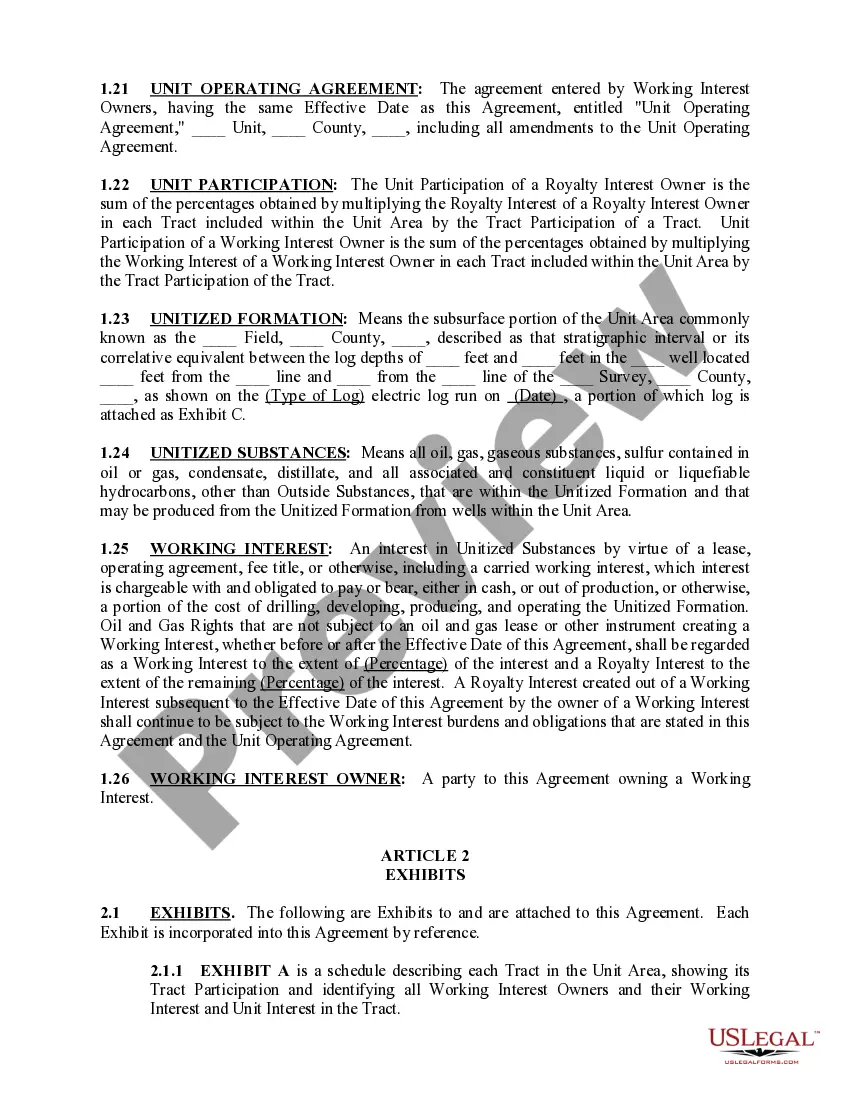 Get Unitization Agreement Preview Unitization Agreement