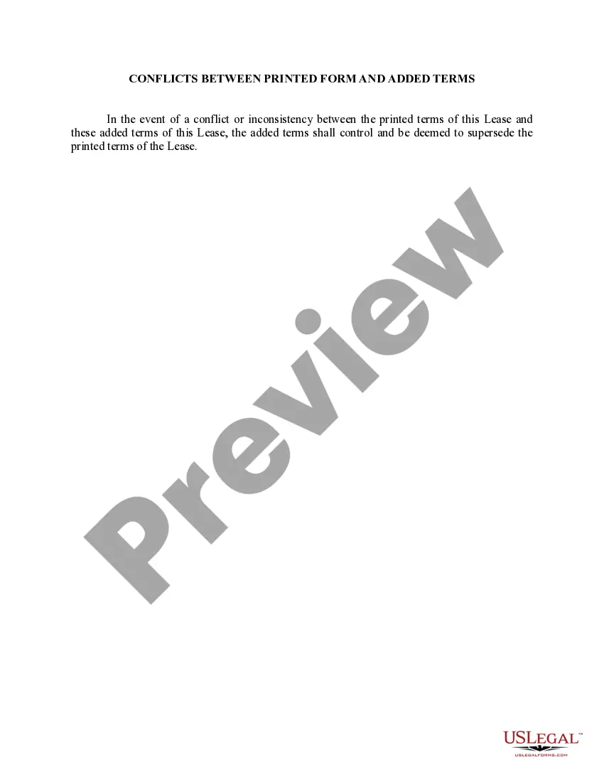 Get Conflicts Between Printed Form and Added Terms Preview Conflicts Between Printed Form and Added Terms