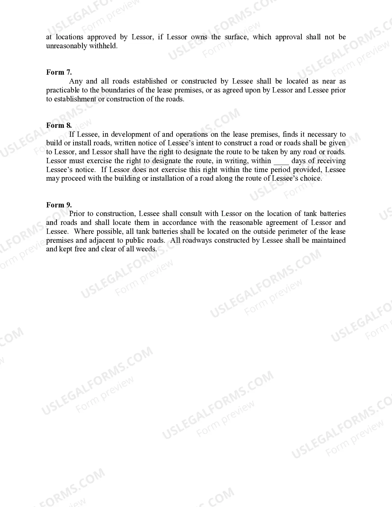 Preview Location of Wells, Lines, Roads, Tank Batteries, and Other Structures