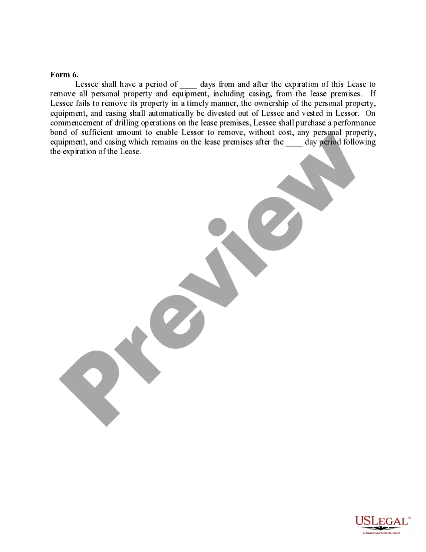 Preview Removal of Lessee's Equipment and Personal Property