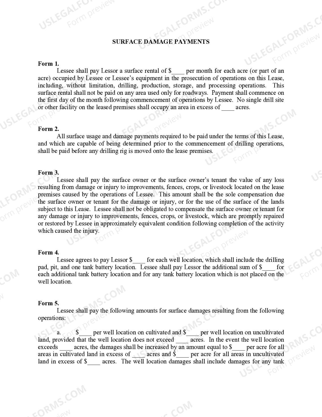 Oil Gas And Mineral Lease Riders Forms US Legal Forms