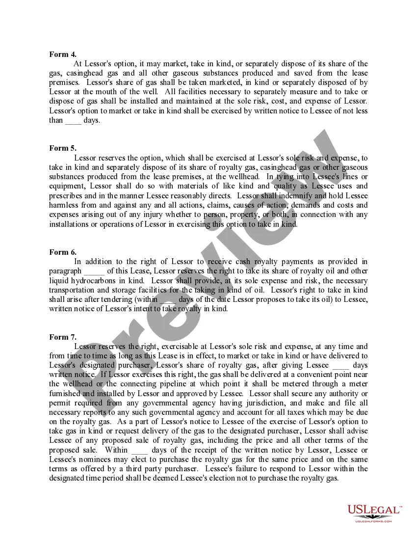 Preview Taking Or Marketing Royalty Oil and Gas in Kind